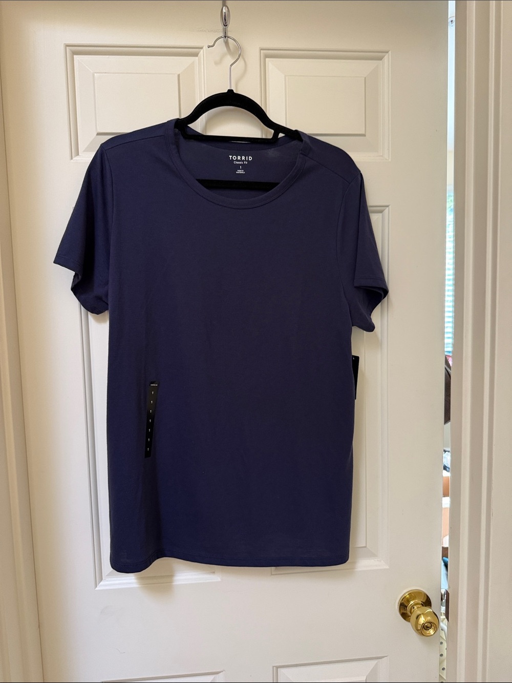 NWT - torrid Navy Short Sleeve Crew Neck Tee - sz1